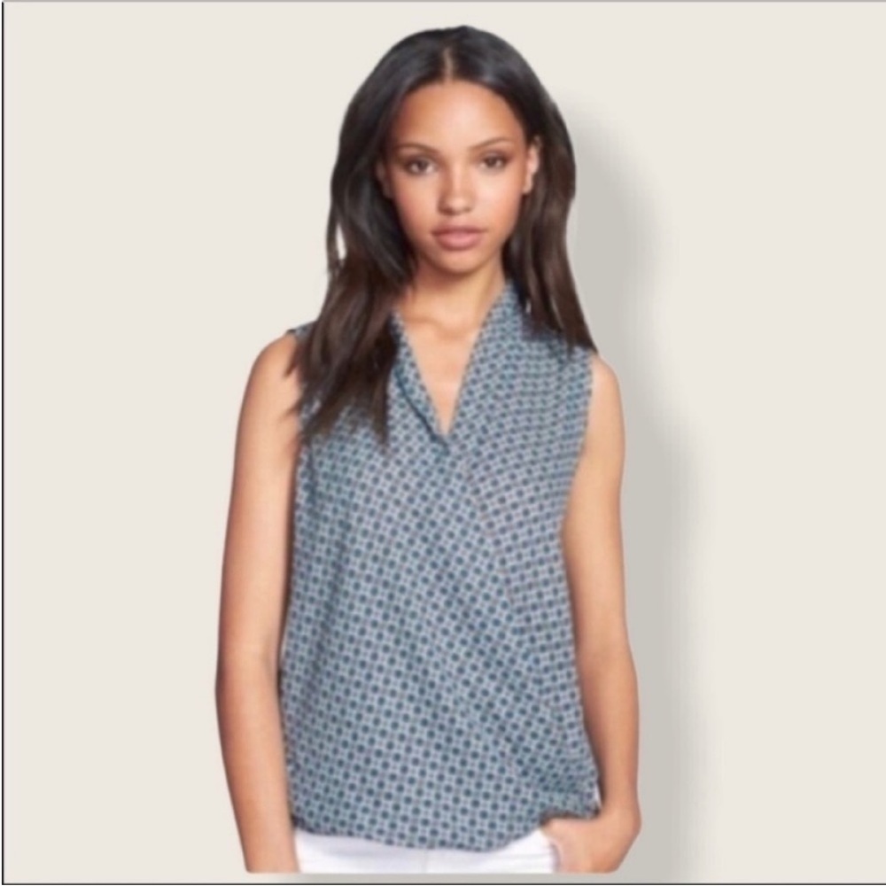 Pleione Sleeveless Faux Wrap Blouse Loose fit Size XS - Picture 3 of 13